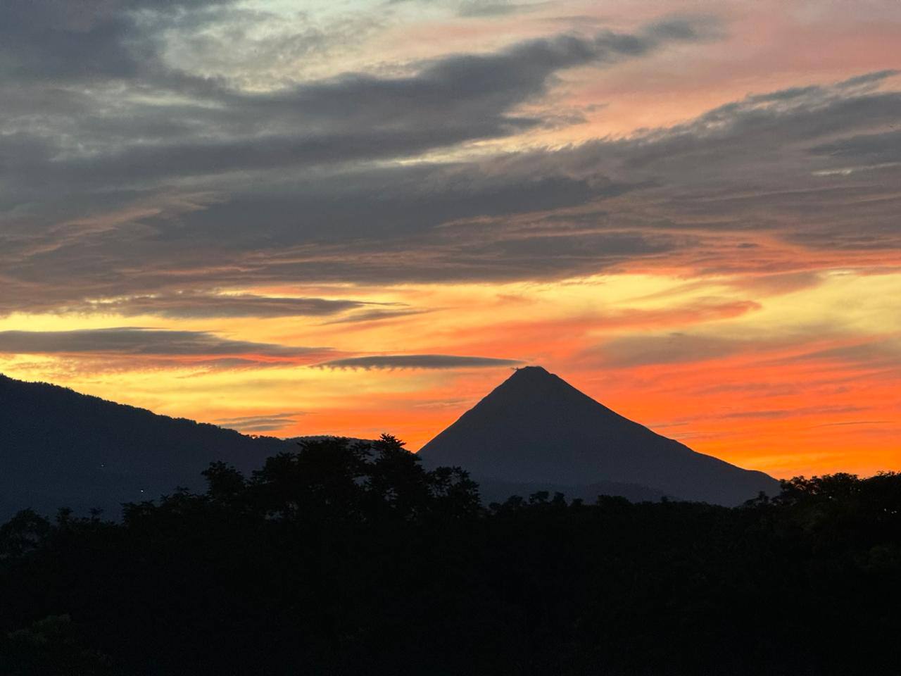 Sunset on the Way to Villas Evergreen Forest